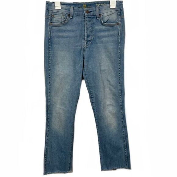 7 for All Mankind High Waisted Cropped Vintage Straight Jeans - Picture 1 of 6